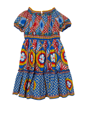 فستان بوبلين بطبعة كاريتو